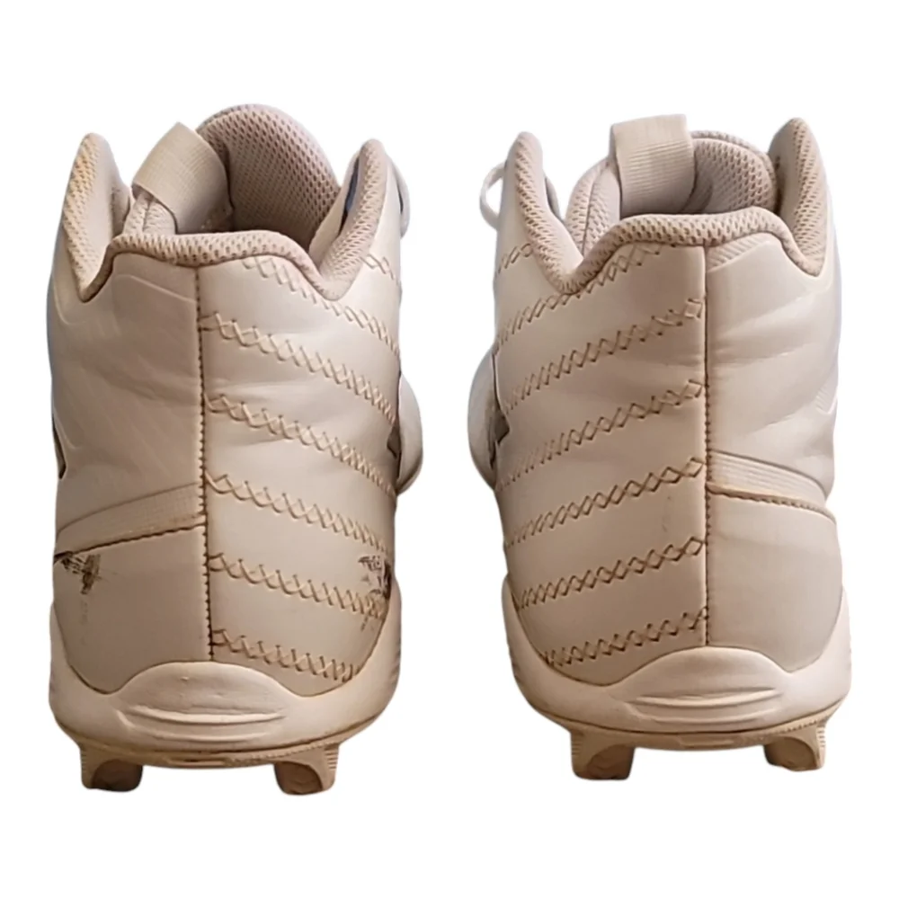 Adidas Freak football cleats midtop lace up white silver detail mens 8.5